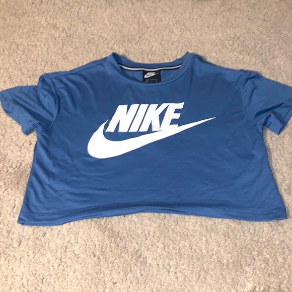 Blue Nike Crop Top - Picture 1 of 4